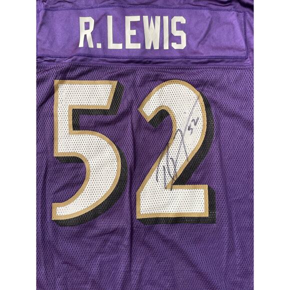 Ravens Ray Lewis Authentic Signed Purple Jersey sz L - Picture 3 of 9